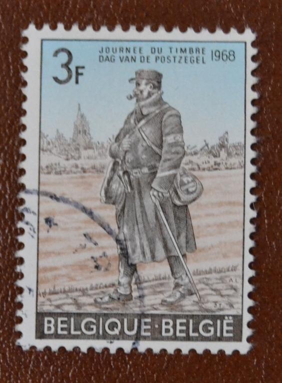 Бельгия 1968 год  День почтовой марки. Почтальон в армии Гаш