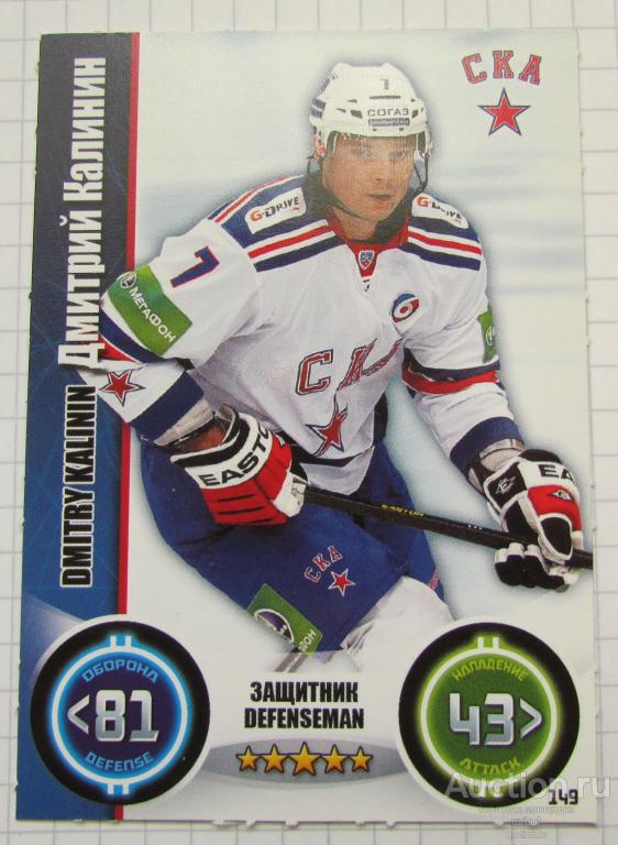 Карточка  Калинин СКА КХЛ 2013-2014 Topps