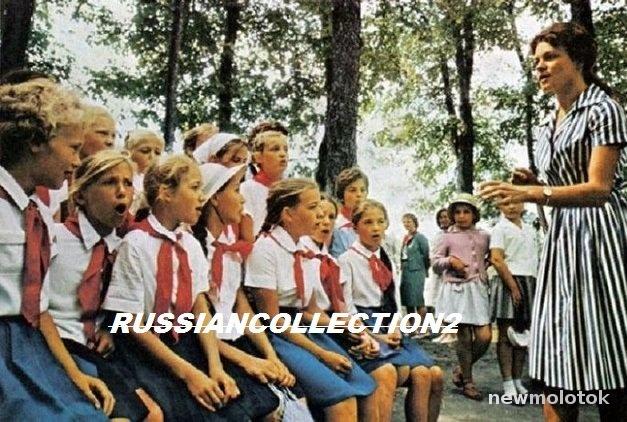 КОЛЛЕКЦИОННАЯ РЕТРО ФОТОГРАФИЯ ПИОНЕРЫ ПОЮТ ПЕСНИ РЕПРИНТ