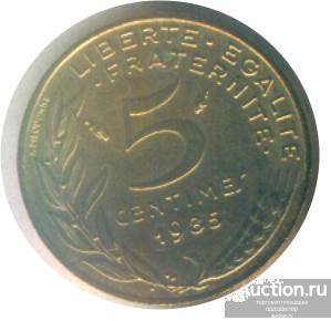 Франция 5 сентимов 1986 года