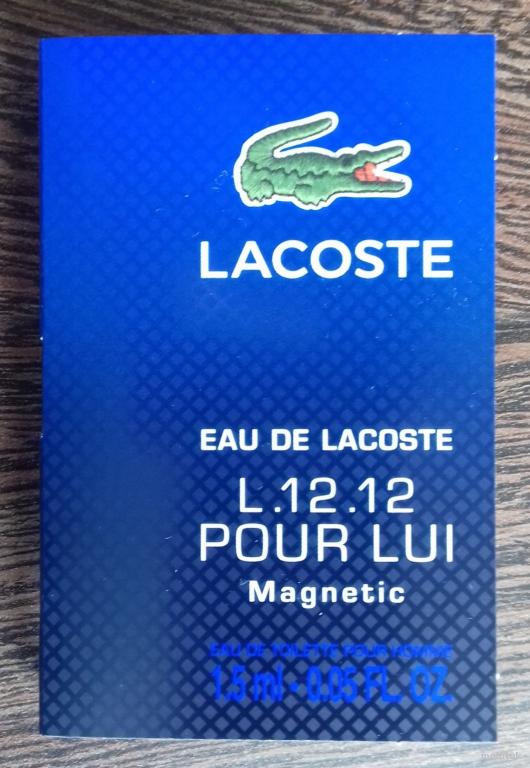 ТУАЛЕТНАЯ ВОДА ДЛЯ МУЖЧИН ЛАКОСТЕ LACOSTE ПРОБНИК 1,5 МЛ