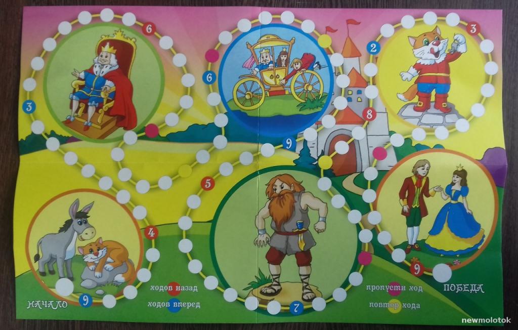 ИГРА НАСТОЛЬНАЯ КОТ В САПОГАХ СКЛАДЫВАЕТСЯ ВЧЕТВЕРО РАЗМЕРЫ 27 х 41 СМ.