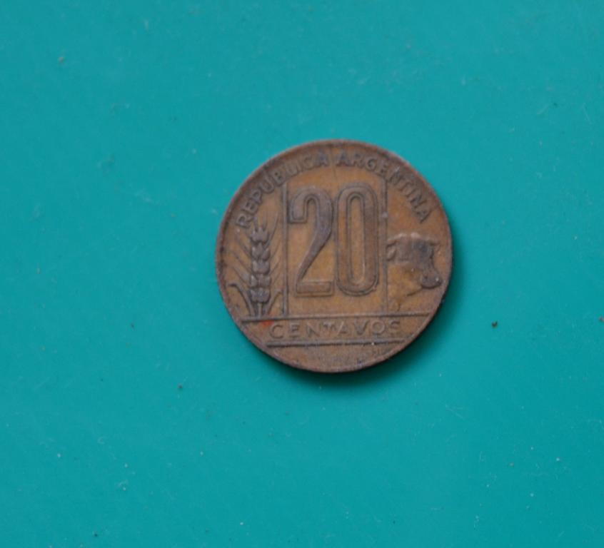Аргентина 20 сентаво 1945 года Корова