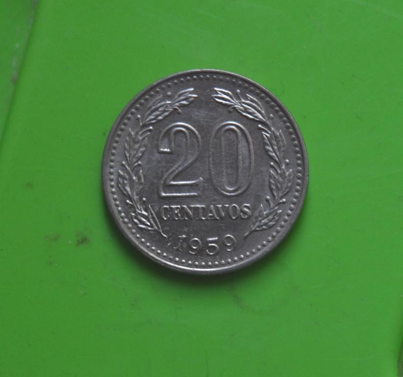 Аргентина 20 сентаво 1959 года