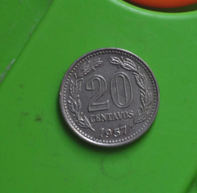 Аргентина 20 сентаво 1957 года