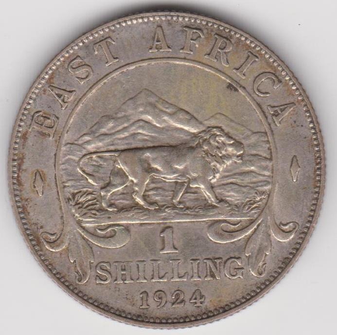 БРИТАНСКАЯ ВОСТОЧНАЯ АФРИКА 1 ШИЛЛИНГ 1924 XF