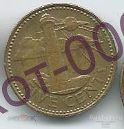 Барбадос. 5 центов 2000. Маяк Гордон.Немагнитный 