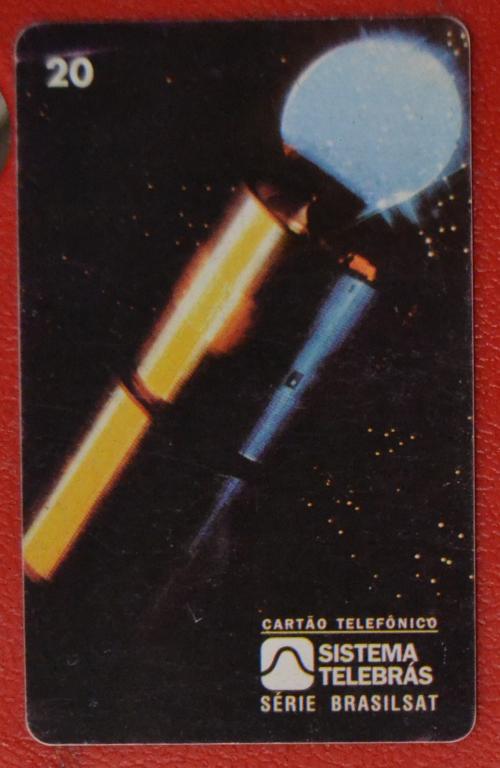Телефонная карта Бразилия Космос Спутник Связи 20 ед - 44