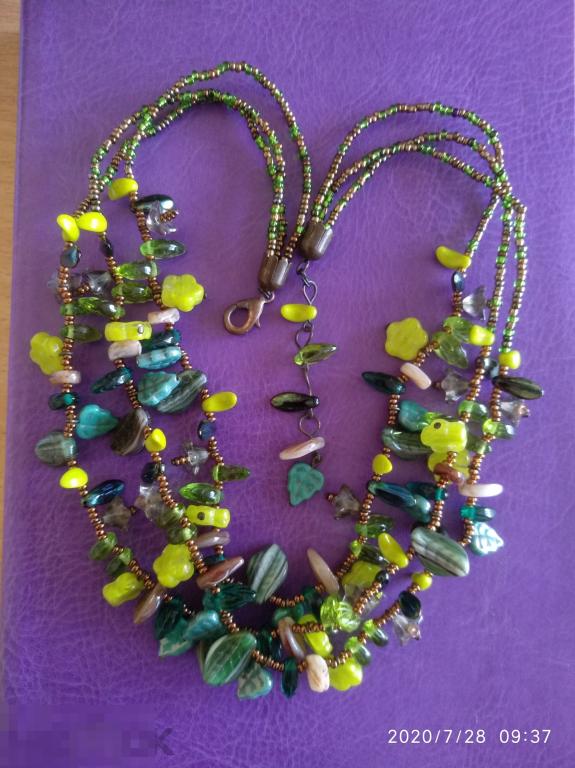 Старинное колье, Чехословакия. 20-30 года. Ручная сборка. 