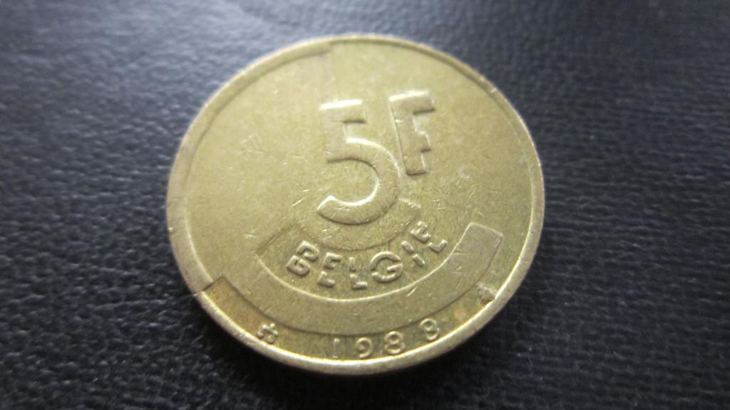 БЕЛЬГИЯ   5 ФРАНКОВ  1988 (BELGIE)