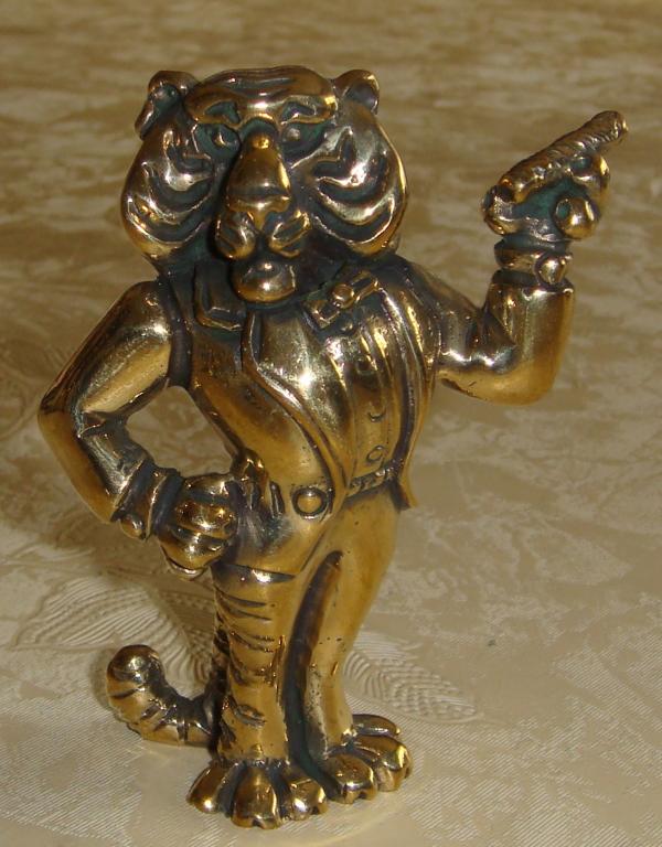 Бронзовый ТИГР с сигарой Штучный!!!