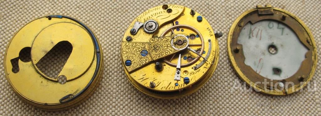 Механизм LONDON H.DELOLME баланс живой , цепь в наличии 41мм