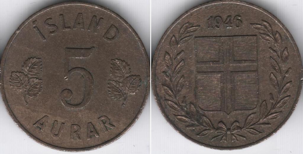 Исландия 5 эйре 1946 (5)