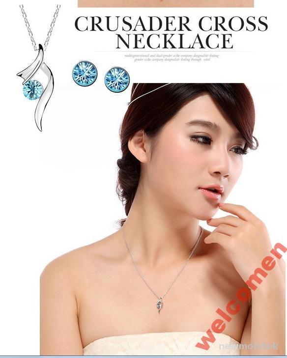 ОЖЕРЕЛЬЕ ЖЕНСКОЕ КОЛЬЕ Silver Plated Crystal