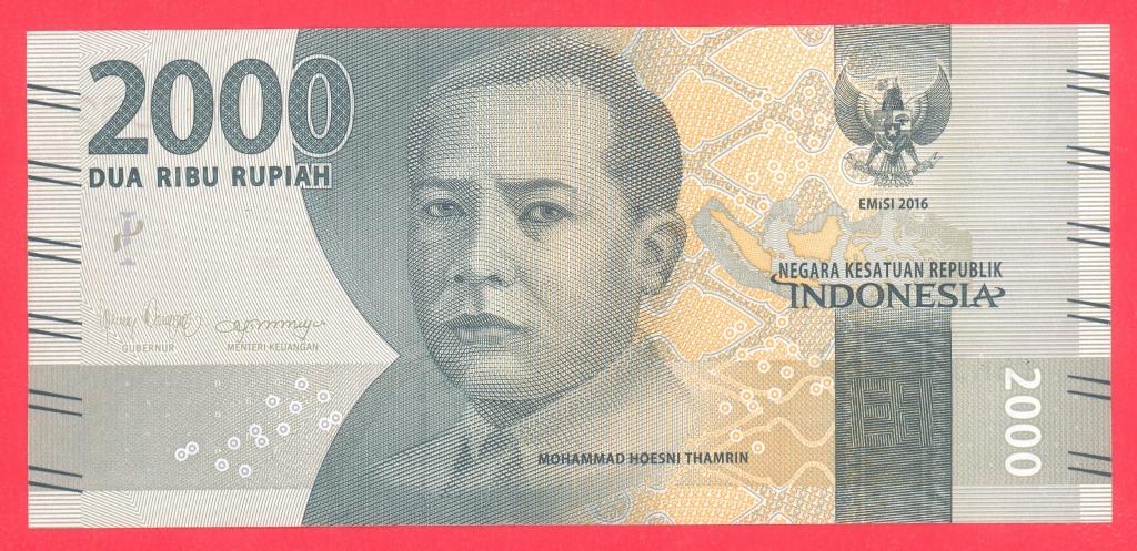Индонезия 2000 рупий обр. 2016 г. вып. 2018 г. YHK 346532