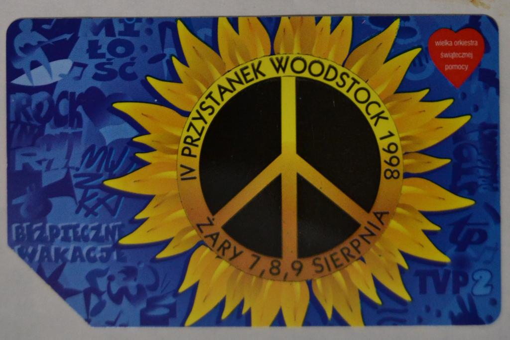 Телефонная карта Польша - Рок фестиваль Вудсток   25 ед  Урмет - 48