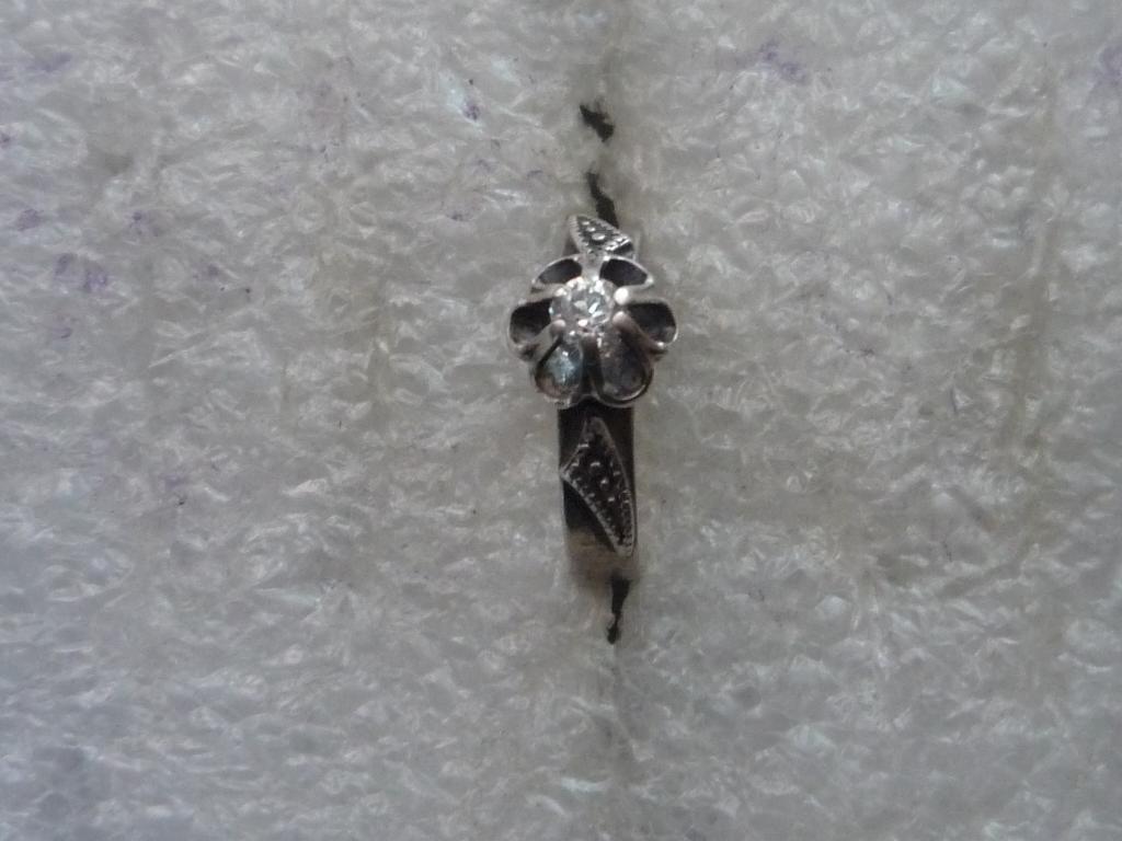 КОЛЬЦО ХРУСТАЛЬ СЕРЕБРО 875 ПРОБА