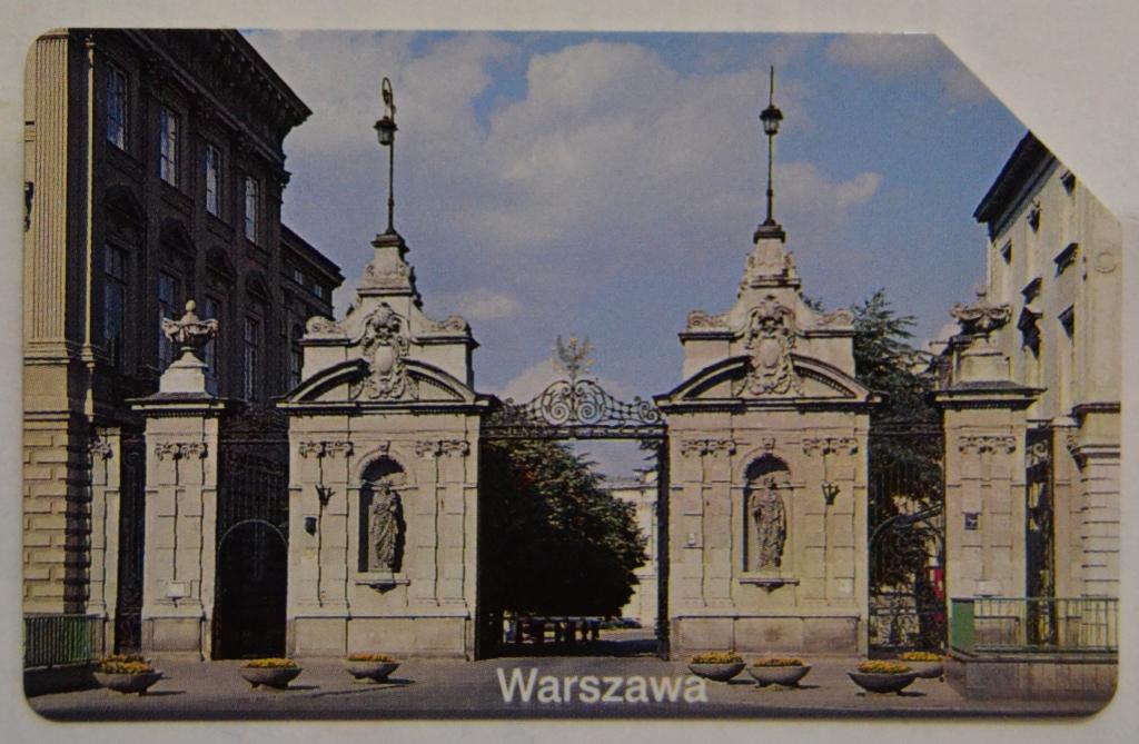 Телефонная карта Польша - Варшава архетиктура ворота 100 ед  Урмет - 48