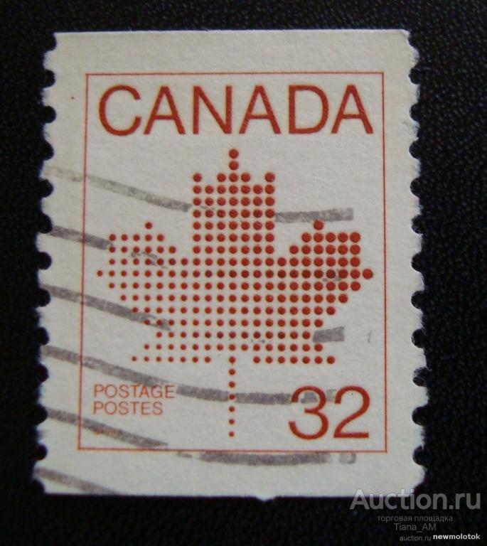 Марка почтовая Канада 1983 г. Canadian Maple Leaf Emblem
