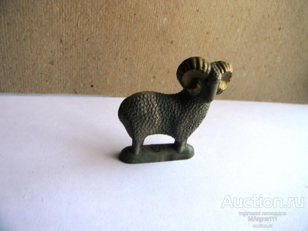 Миниатюрная фигурка Барашек СССР Колкий пластик з