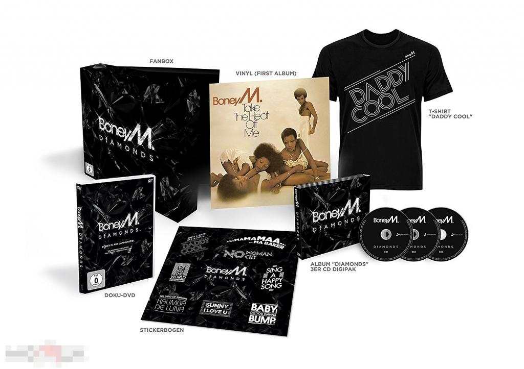 Boney M / Diamonds 15 / Germany LP+3CD+DVD+T-SHIRT+STICKERSHEET BOX