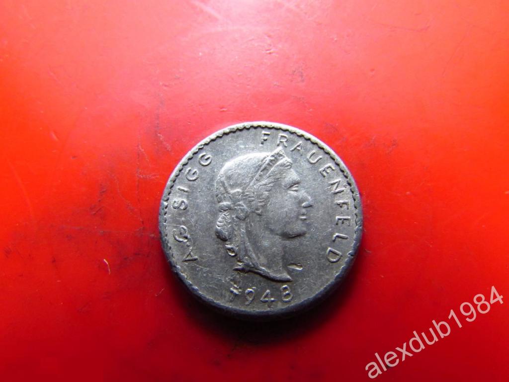Жетон FRAUENFELD 10 рапенов 1948 AG SIGG, ШВЕЙЦАРИЯ 