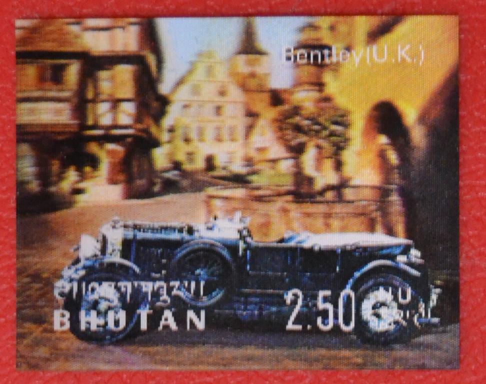 Бутан 1971 г. Ретро Автомобиль Бентли - BENTLEY BLOWER  Англия  Стерео марка