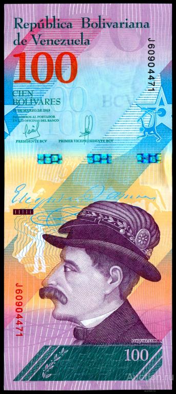 Венесуэла 100 боливар 2018  пресс № 106b