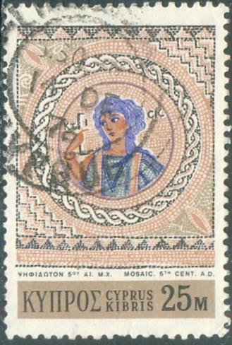 Кипр 1971 г. Античная мозаика Кипра Mi 350  гаш.