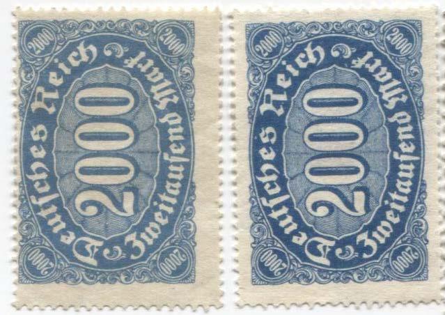 1922.Германия.Стандарт 2000м.2 мрки разновидность ппо цвету.*