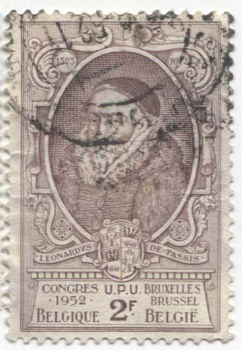1952.Бельгия.Леонард де Таксис.гаш