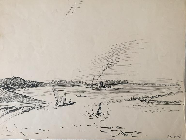 Егоров Е.В. (1901-1942) "Журавли над Волгой" (1937)