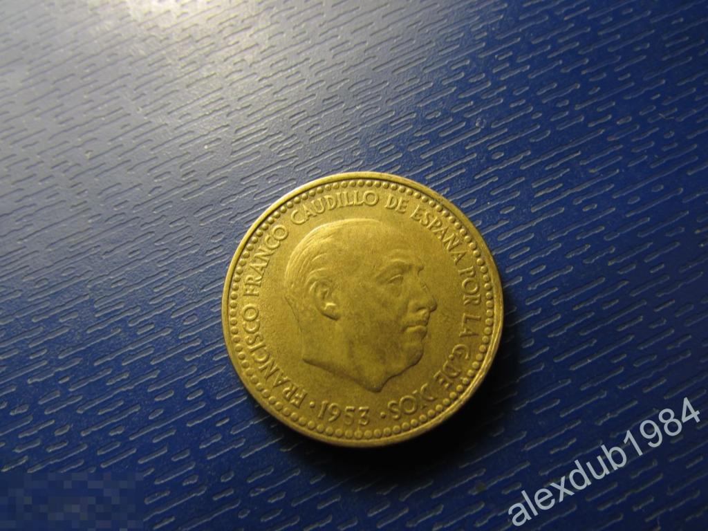 1 ПЕСЕТА, ИСПАНИЯ, 1953 (62)_1 