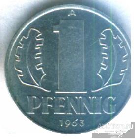Германия ГДР 1 пфенниг 1963 года