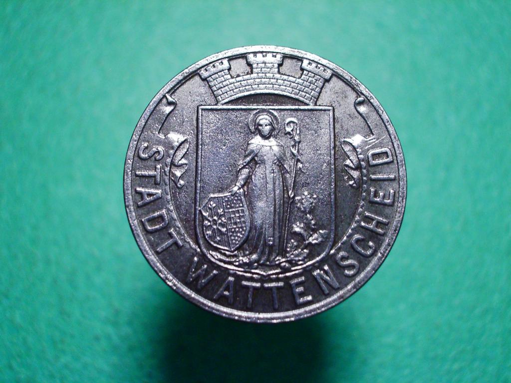Ваттеншайд.  10 пфеннигов 1919 года. Нотгельд.   Отличное состояние! В коллекцию!