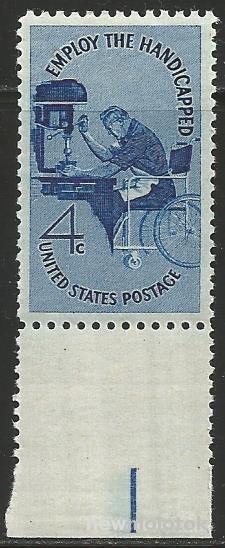 США - 1960г. - Занятость инвалидов - лот 1