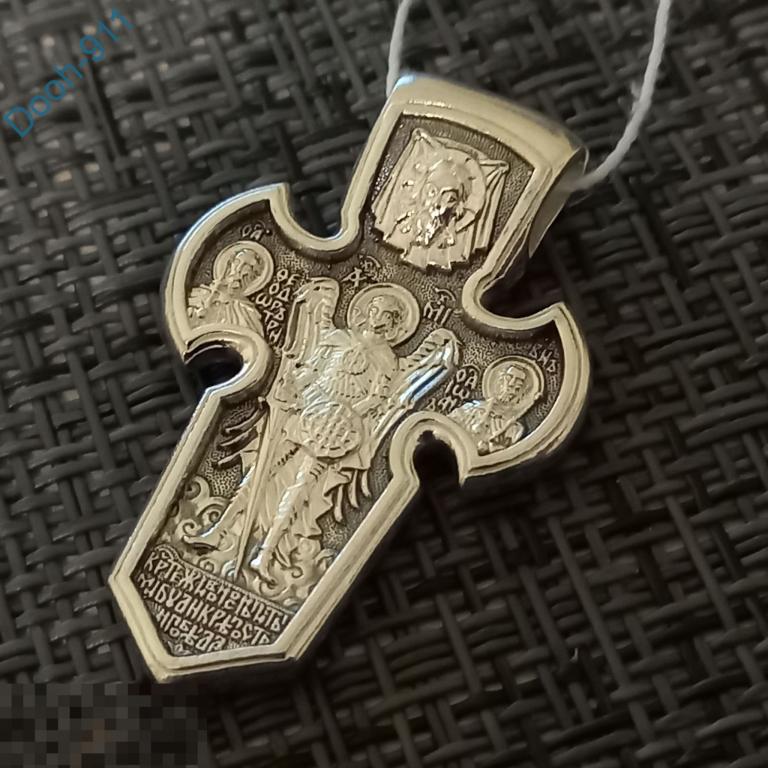 Православный крест Христианская религия Святые из серебра 925 пробы А232 