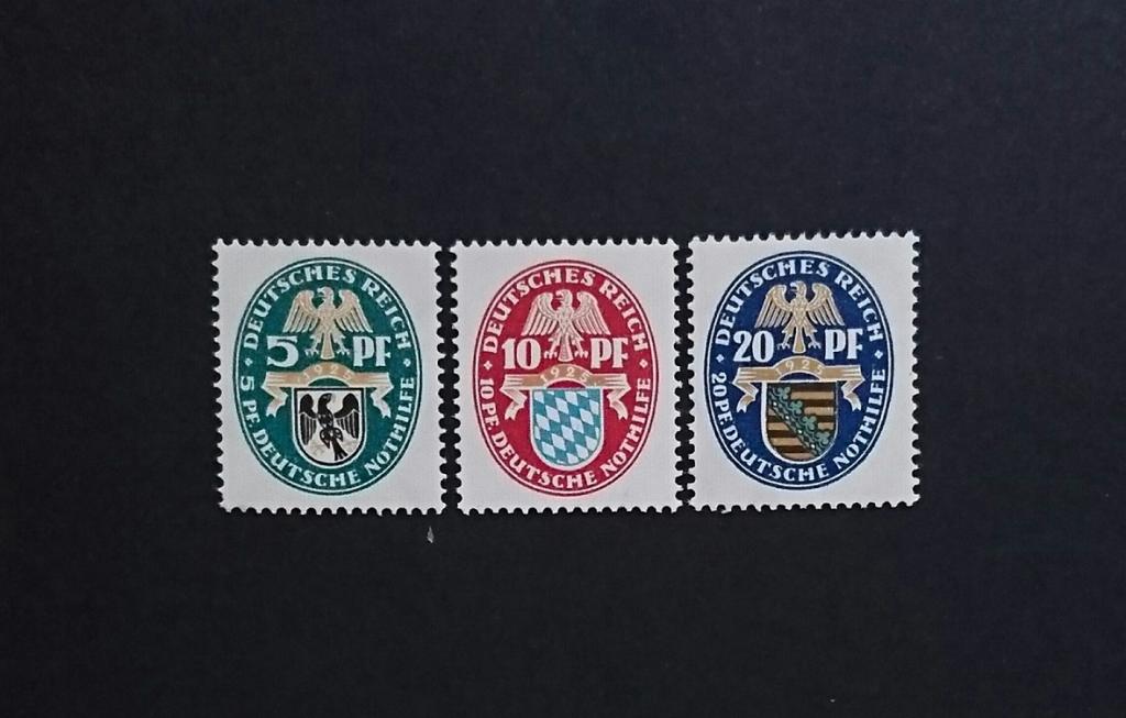 Германия Рейх 1925г., марки почтовые, Michel Nr: 375 - 377, MNH