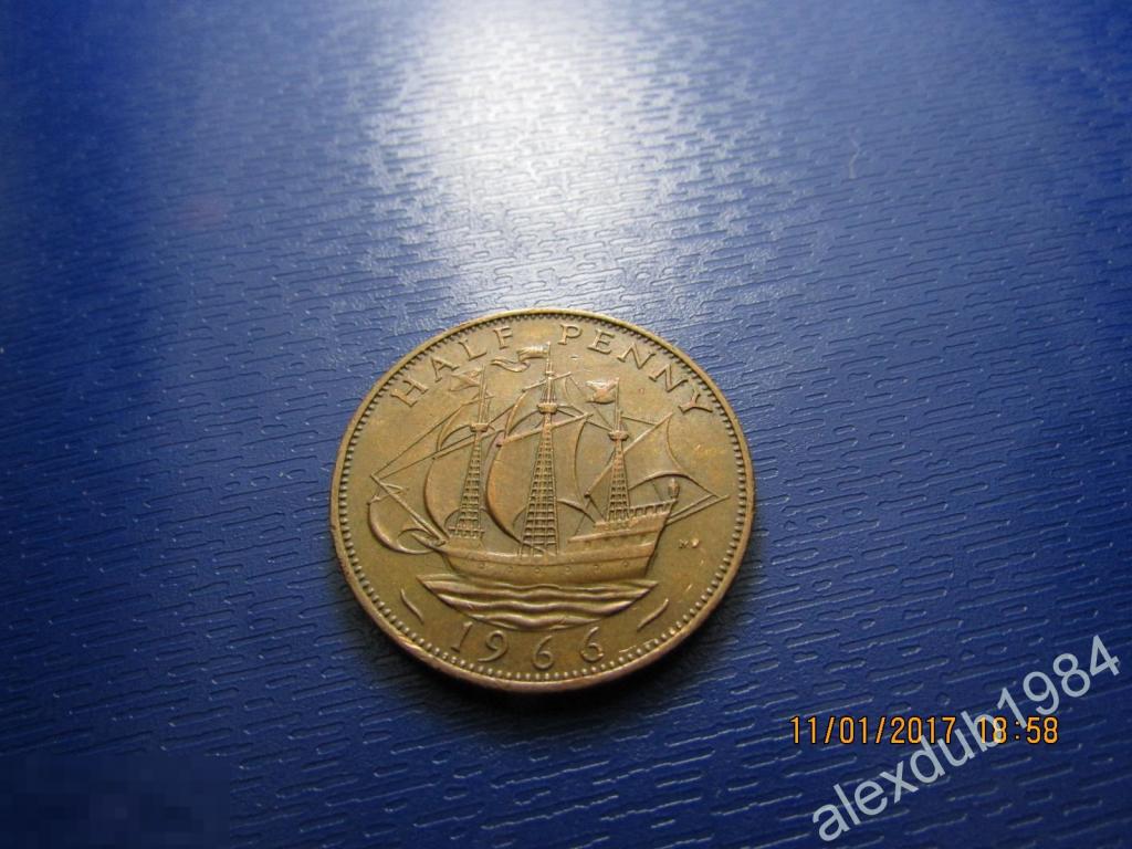 1/2 ПЕННИ, ВЕЛИКОБРИТАНИЯ, 1966_1 