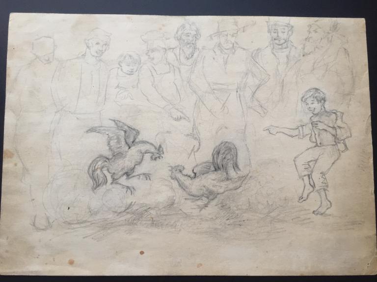 Кардовский Д.Н. (1866-1943) "Петушиный бой"