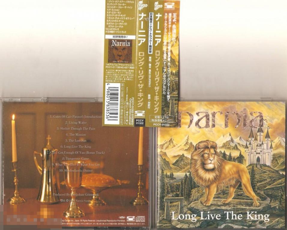 NARNIA Long Live The King CD 1998 JAPAN +OBI ORG . 