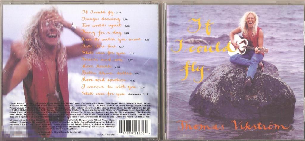 Thomas Vikström ‎  If I Could Fly CD 1993 HOLLAND 1 PRESS 