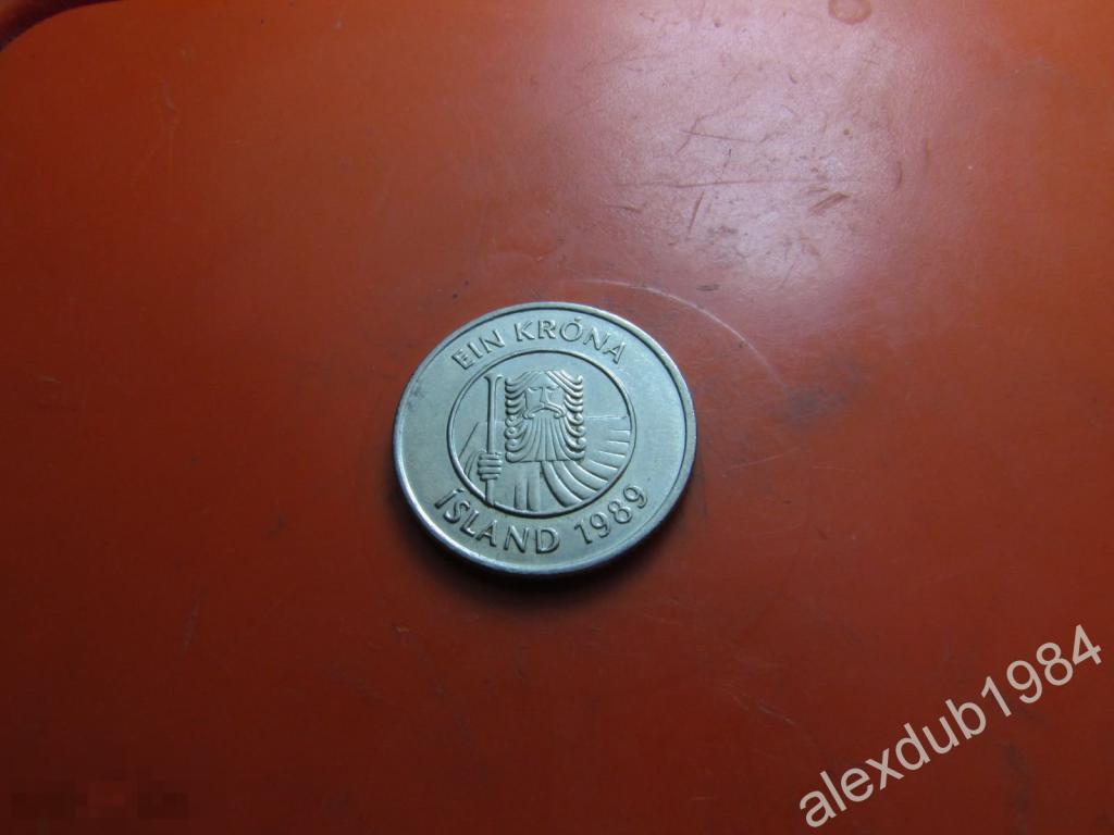 1 КРОНА ИСЛАНДИЯ, 1989_2 