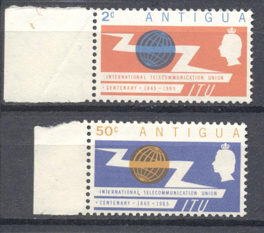 Антигуа 1965 г. серия 100 лет международным телекоммуникациям  негашеная**