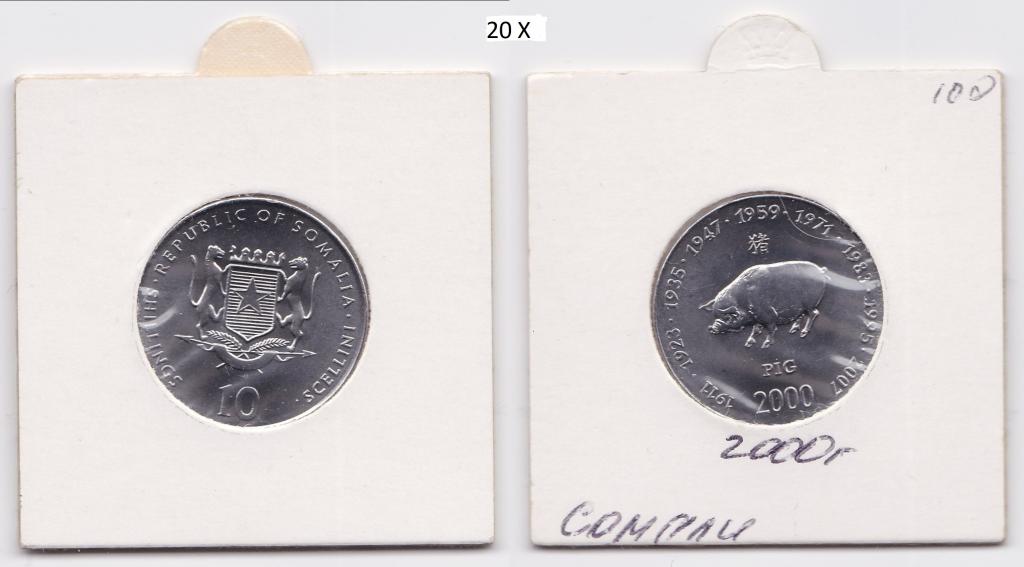 Сомали 10 шиллингов 2000 год.