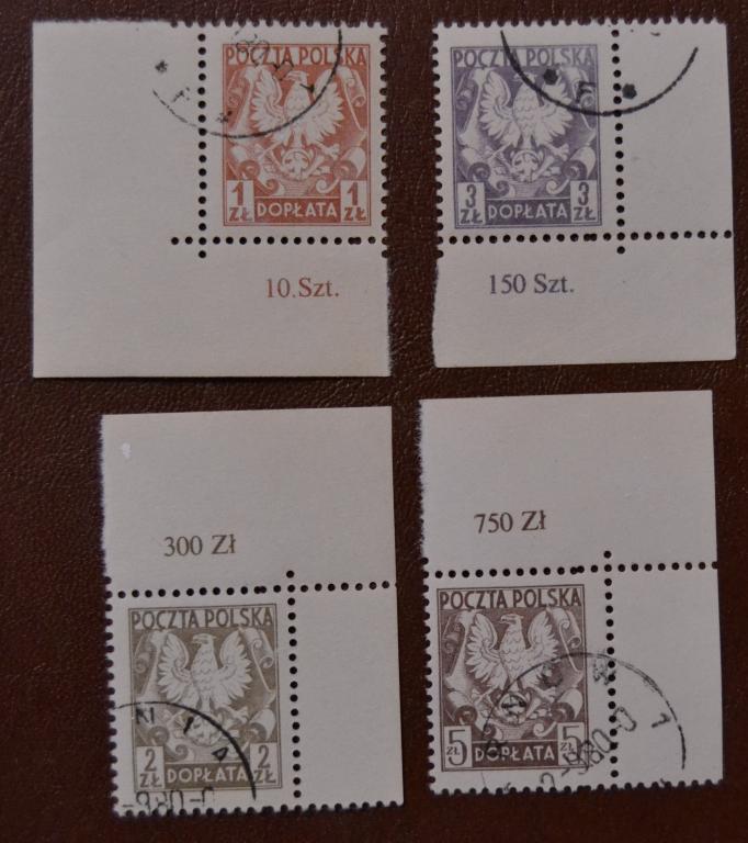 Польша 1980 год Доплатные марки Полная серия Углы  СТО