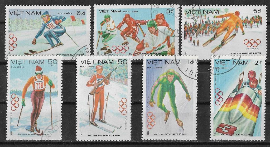 Вьетнам 1984 г. Спорт Олимпийские игры, гаш.