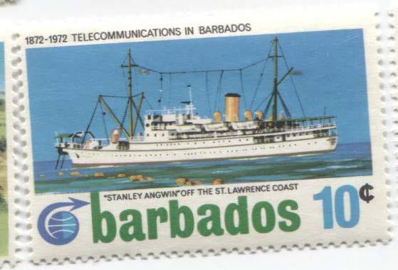 1972.Барбадос.100 лет барбадосским телекоммуникациям.10с.1м.**