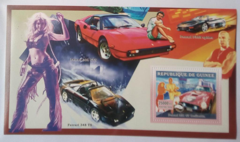 Гвинея 2006. Автомобили Феррари. Блок чистый. MNH**