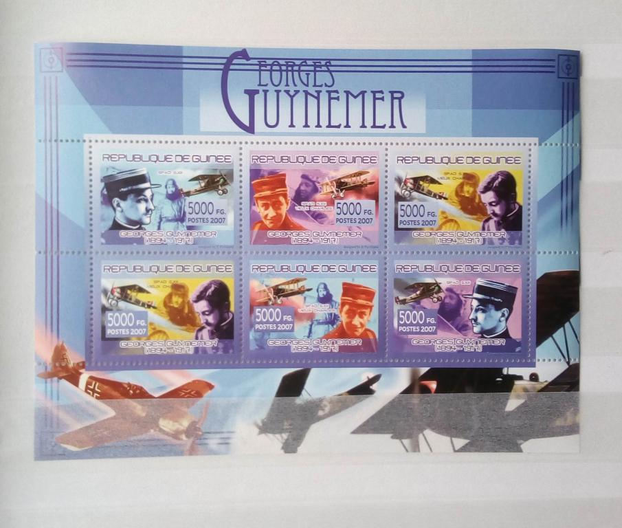 Гвинея 2007. Авиация. История. Самолет. Лист чистый. MNH**